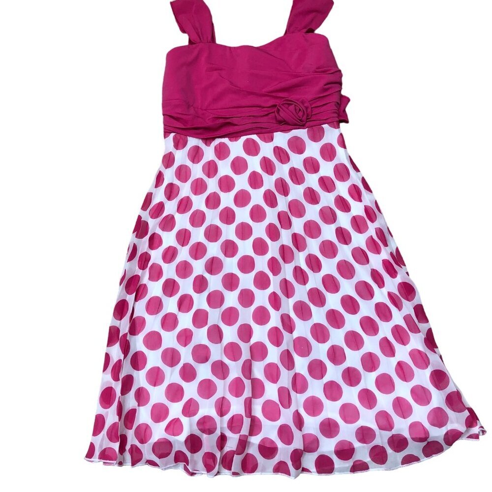 SPEECHLESS SQUARENECK‎ SLEEVELESS POLKA DOT Dress SZ14 NWT